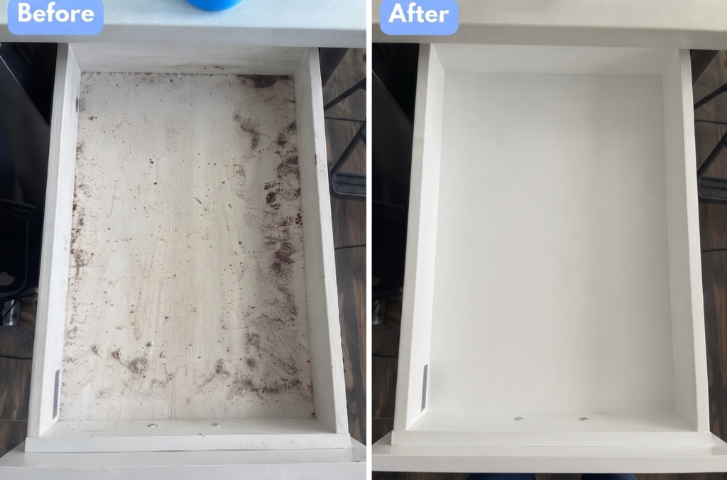 Drawer cleaning as part of our home cleaning services Cambridge