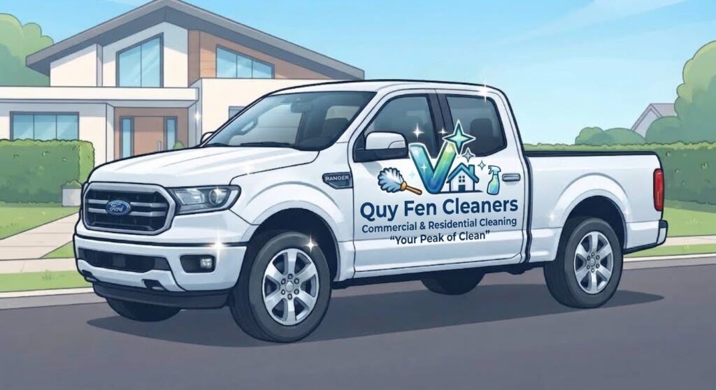 Quy Fen Cleaning van providing home cleaning services Cambridge