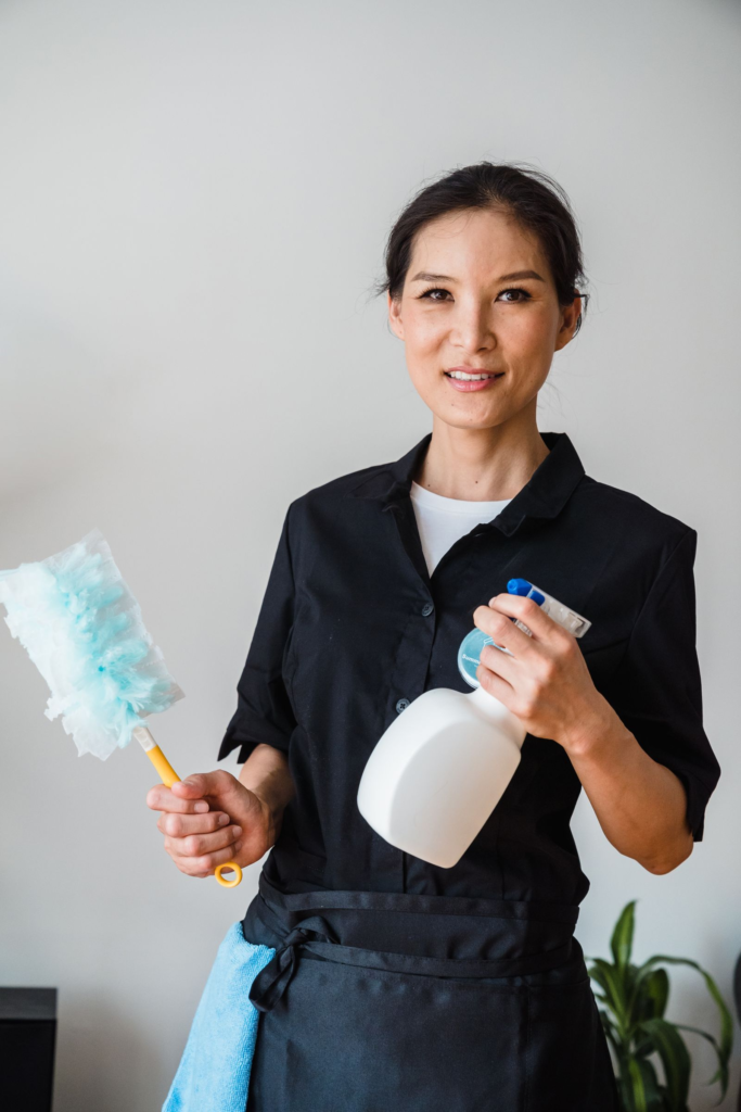 Professional cleaner from Quy Fen Cleaning ready to provide home cleaning services in Cambridge