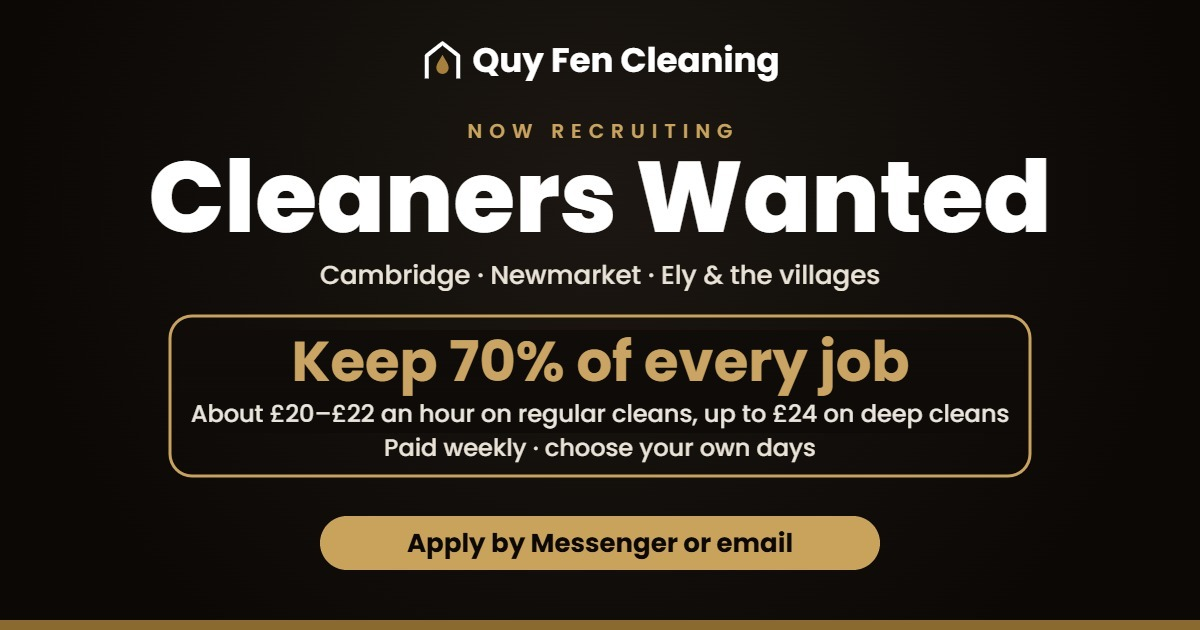 Quy Fen Cleaning cleaners wanted – keep 70% of every job